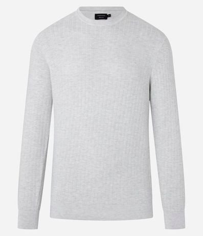 Suéter en Malla con Textura de Cuadros Grid 6