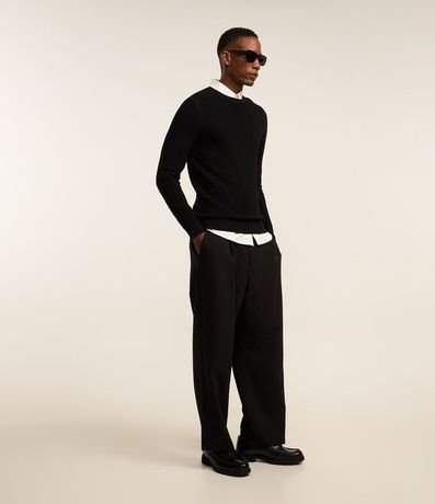 Suéter en Malla con Textura de Cuadros Grid 2