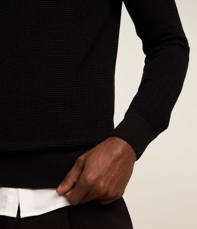 Suéter en Malla con Textura de Cuadros Grid 5