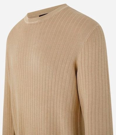 Suéter en Malla con Textura de Cuadros Grid 10