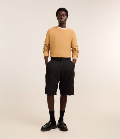 Suéter en Malla con Textura de Cuadros Grid 2