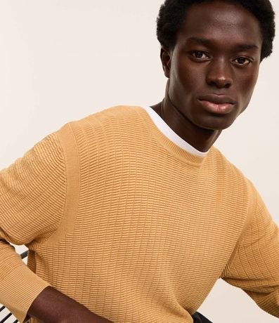 Suéter en Malla con Textura de Cuadros Grid 6