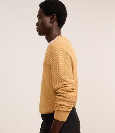 Suéter en Malla con Textura de Cuadros Grid 7