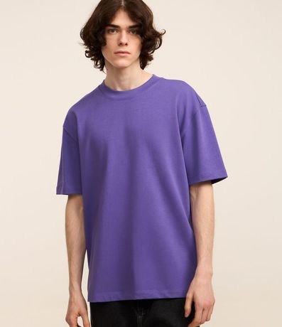 Remera Relaxed en Algodón con Efecto Grueso