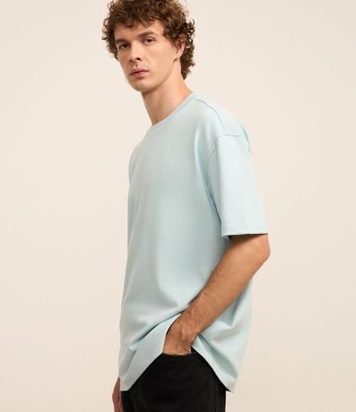 Remera Relaxed en Algodón con Efecto Grueso