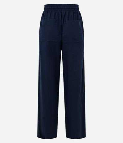 Pantalón en Viscosa y Lino con Lazo en la Cintura 6