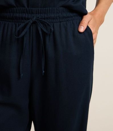 Pantalón en Viscosa y Lino con Lazo en la Cintura 4