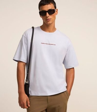 Remera Boxy en Algodón con Estampa Lettering