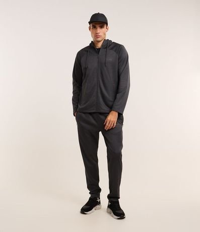 Pantalón Deportiva con Textura y Bolsillos con Cremallera