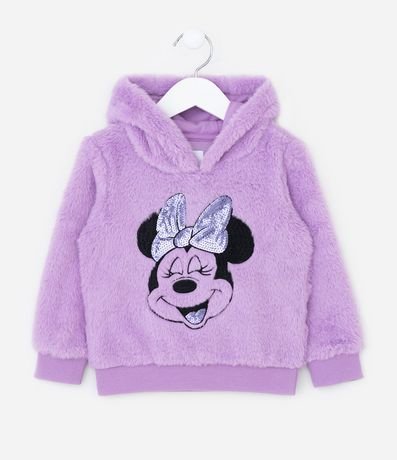 Saco Infantil en Fleece con Bordado de Minnie - Talle 2 a 8 años