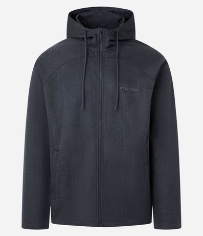 Saco Deportivo con Textura y Estampa Lettering 2