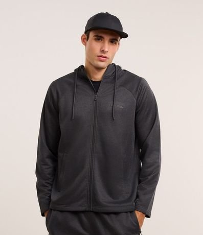Saco Deportivo con Textura y Estampa Lettering