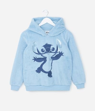 Saco Infantil en Fleece con Bordado de Stitch - Talle 5 a 14 años