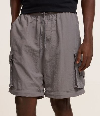 Pantalón Paper Touch Vira Bermuda con Puxador en la Parte Baja 3