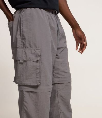 Pantalón Paper Touch Vira Bermuda con Puxador en la Parte Baja 7