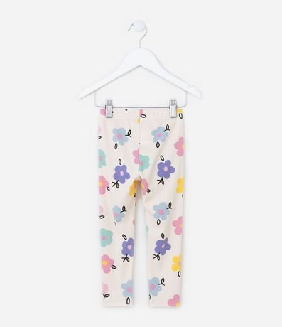 Pantalón Legging Infantil acanalada con Estampa flores - Talle 1 a 5 años 2