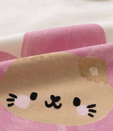 Blusa Infantil con Estampa Gatito y Flor - Talle 1 a 5 años 4