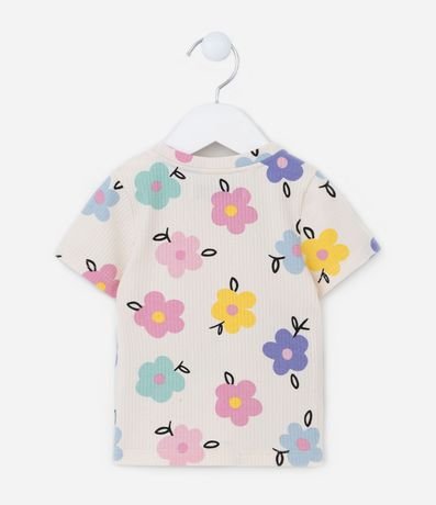 Blusa Infantil Acanalada con Estampa Floral - Talle 1 a 5 años 2