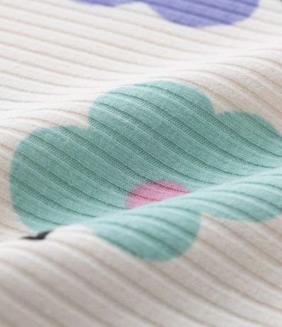 Blusa Infantil Acanalada con Estampa Floral - Talle 1 a 5 años 3