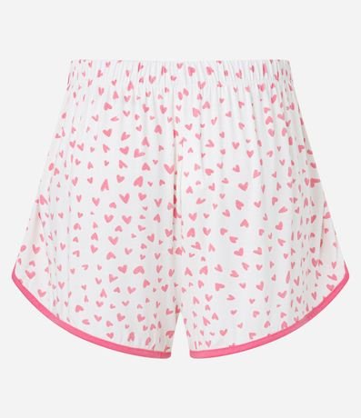 Short De Pijama en Media Malla con Estampa de Corazón 6