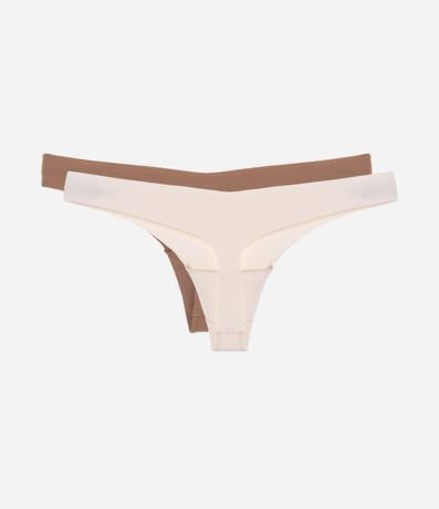 Kit 02 Bombachas Bikini en Microfibra con Corte a Hilo 2