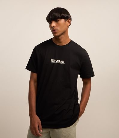 Remera Comfort en Algodón con Estampa de Verano