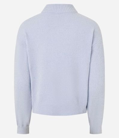 Buzo Suéter en Chenille con Cuello Alto y Ribanas 6