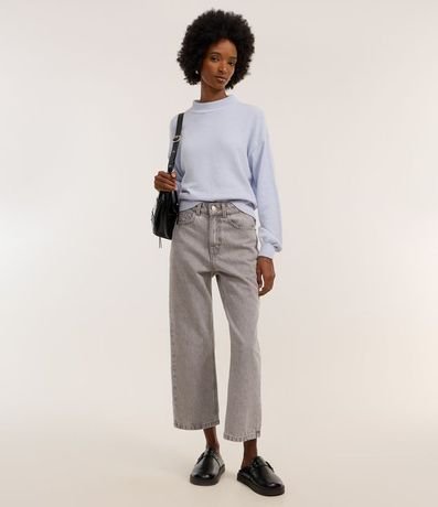 Buzo Suéter en Chenille con Cuello Alto y Ribanas 2