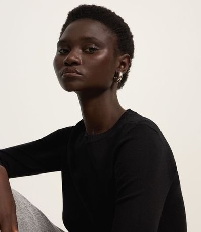 Blusa en Punto con Puño Bajo 4