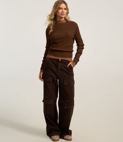 Blusa en Punto con Cuello Alto 2