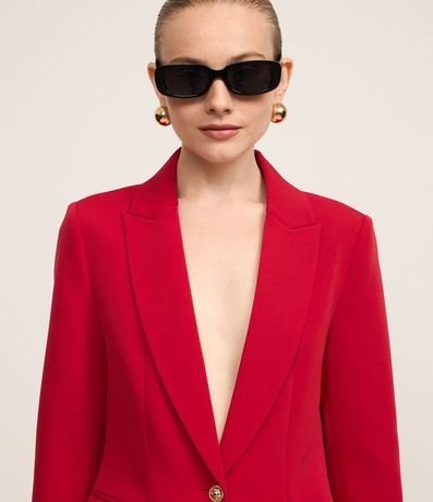 Blazer en Crepé con Botón Solo y Bolsillo con Solapa 5
