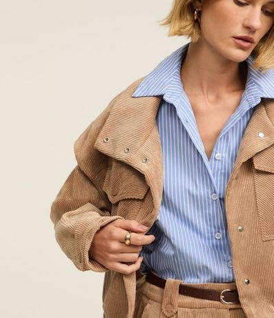 Champera de Terciopelo Cotelê con Sisa Desplazada y Tiradores 4