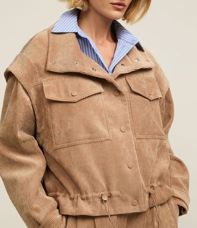 Champera de Terciopelo Cotelê con Sisa Desplazada y Tiradores 6