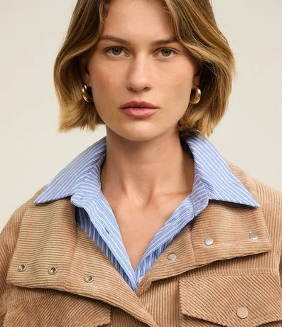 Champera de Terciopelo Cotelê con Sisa Desplazada y Tiradores 7