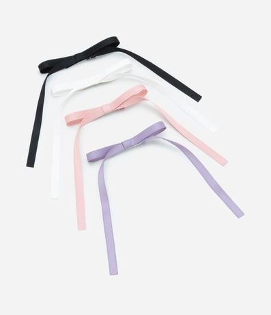 Kit 04 Pinzas para el Pelo Infantil en Forma de Moñas - Talle único