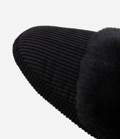 Pantufla Abierta Texturizada de Peluche 4