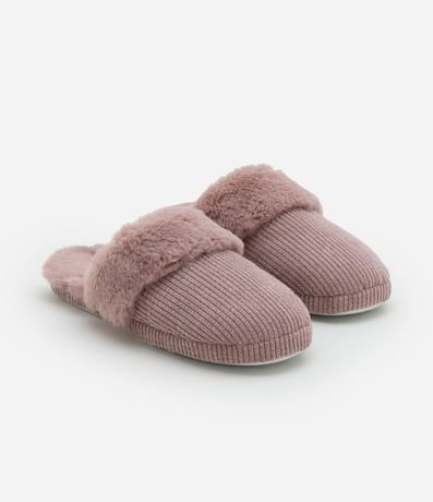 Pantufla Abierta Texturizada de Peluche 3