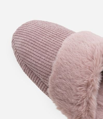 Pantufla Abierta Texturizada de Peluche 5