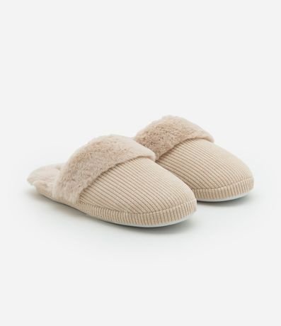 Pantufla Abierta Texturizada de Peluche 2