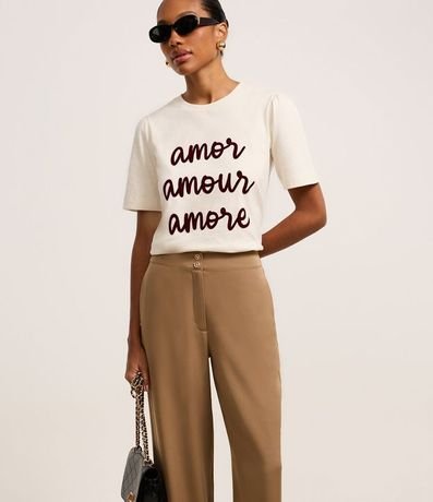 Pantalón Wide Leg Sastrería Tiro Alto con Botones Dobles 2