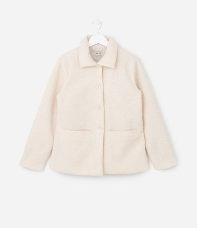 Campera Alargada Infantil en Sherpa - Talle 5 a 14 años