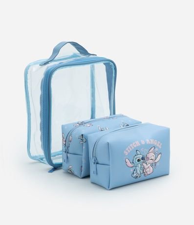 Kit 03 Neceser en PU con Estampa Stitch y Angel 5