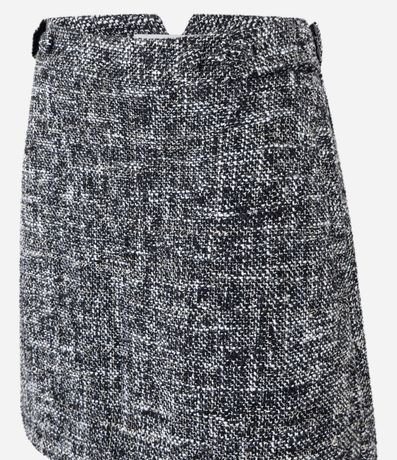 Pollera Corta en Tweed con Botones Laterales 7