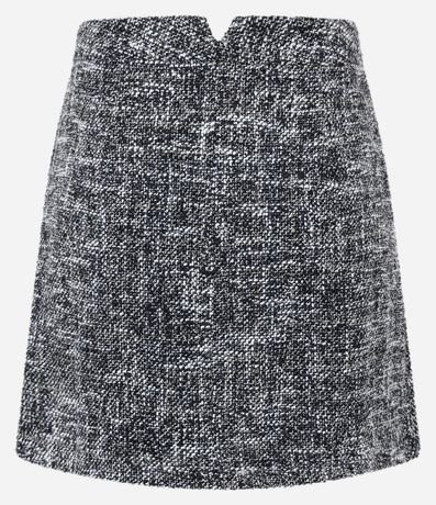 Pollera Corta en Tweed con Botones Laterales 8