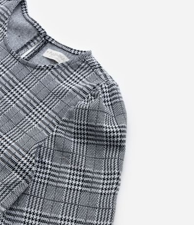 Vestido Infantil en Ponto Roma con Estampa de Cuadros - Talle 5 a 14 años 4