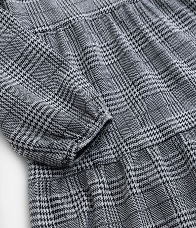 Vestido Infantil en Ponto Roma con Estampa de Cuadros - Talle 5 a 14 años 6