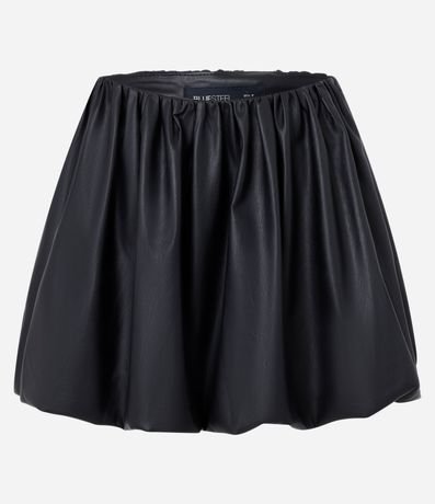 Pollera Balonê Corta en PU con Cintura Limpo 9