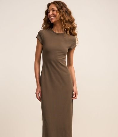 Vestido Largo en Algodón con Manga Corta 2