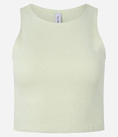 Blusa Cropped sin Mangas en Algodón Acanalado 4