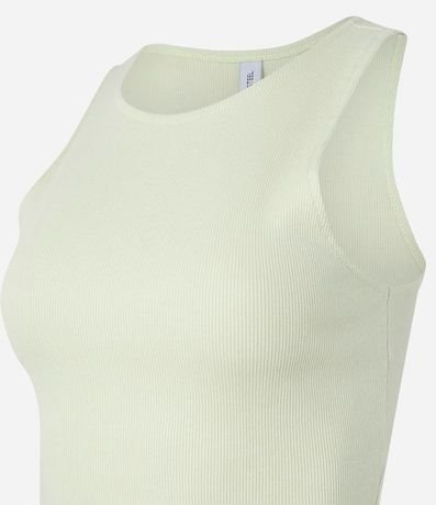 Blusa Cropped sin Mangas en Algodón Acanalado 5